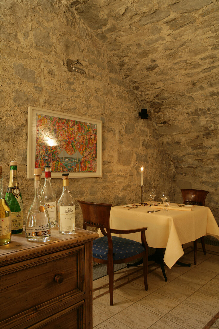 Table laid in restaurant, Germany