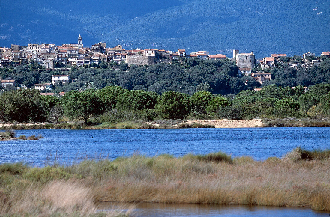 View of Porto Vecchio village in Corsica, France