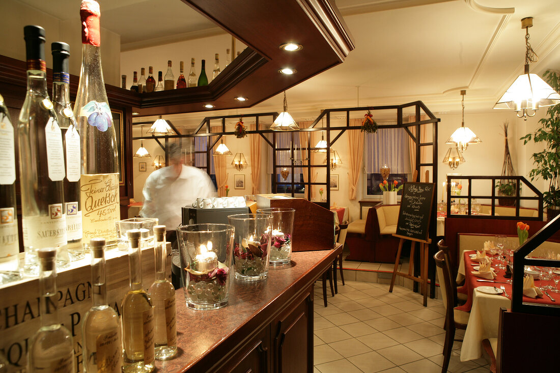 Interior of restaurant, Germany