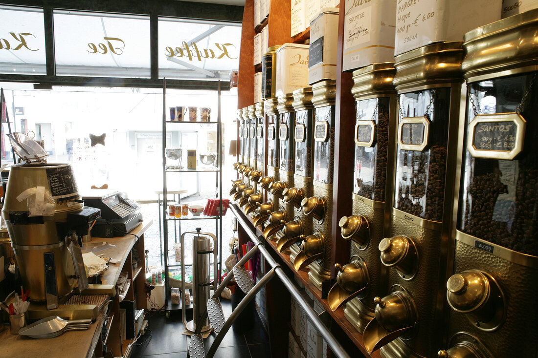 Interiors of coffee shop in Germany