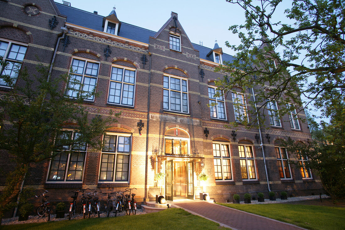 Entrance of 't Hotel in Amsterdam, Netherlands