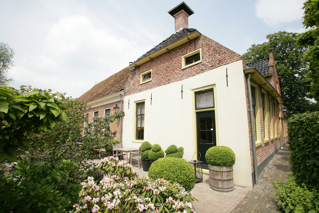 View of hotel and garden, Netherlands