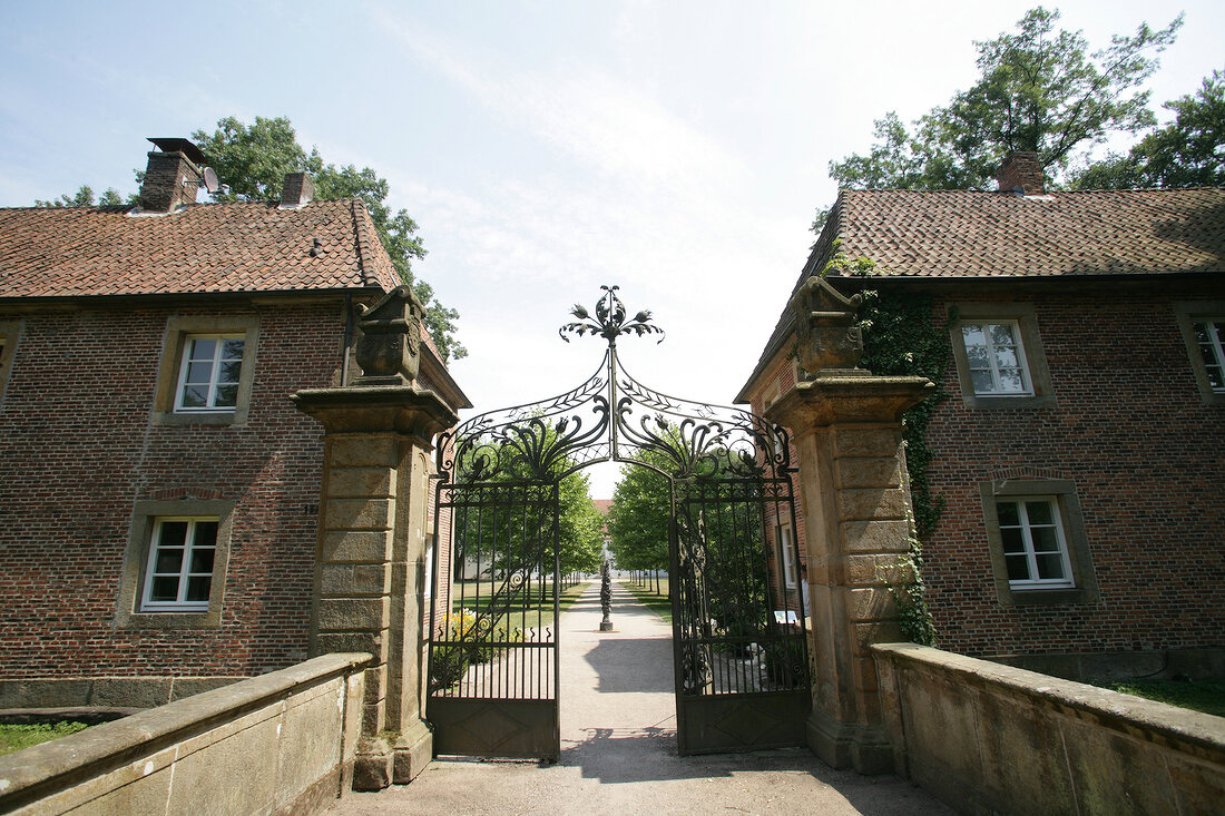 Entrance gate of hotel, Germany