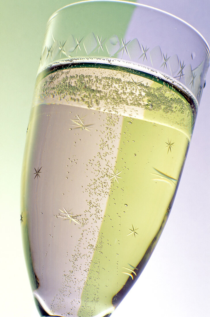 Close-up of champagne flute
