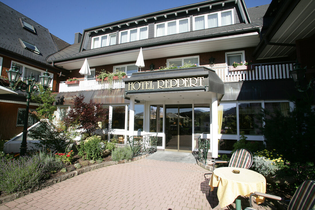 Entrance of Hotel Reppert, Baden Wurttemberg, Germany,