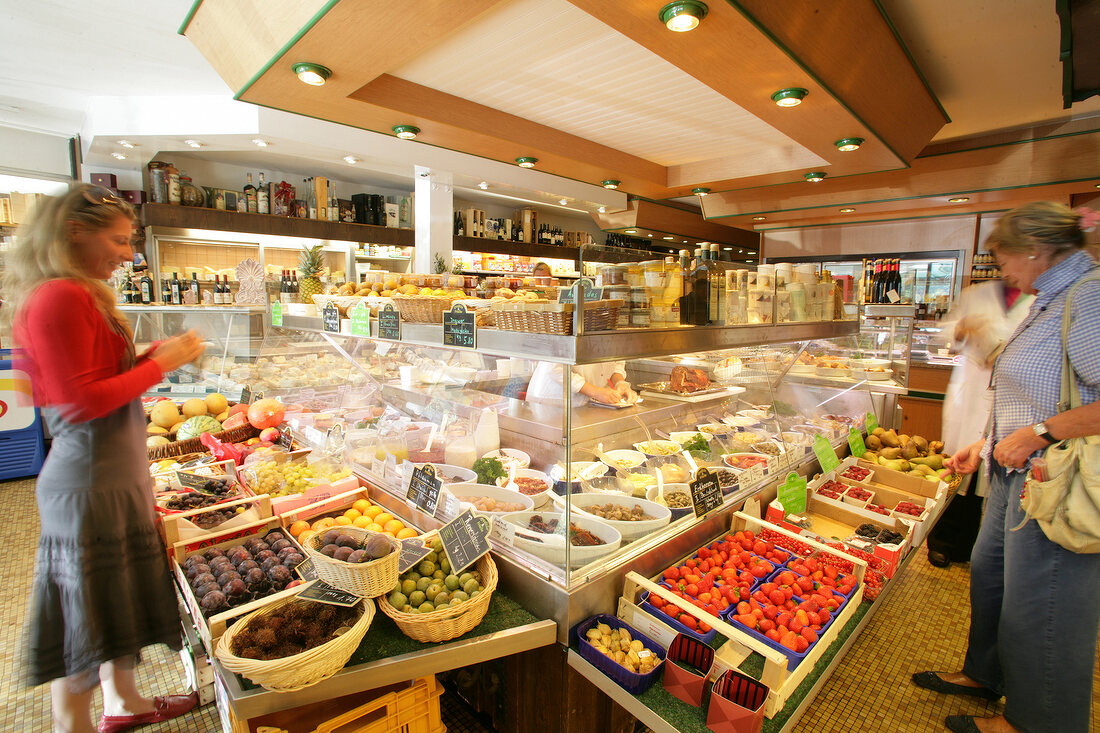 Interior of supermarket in Germany