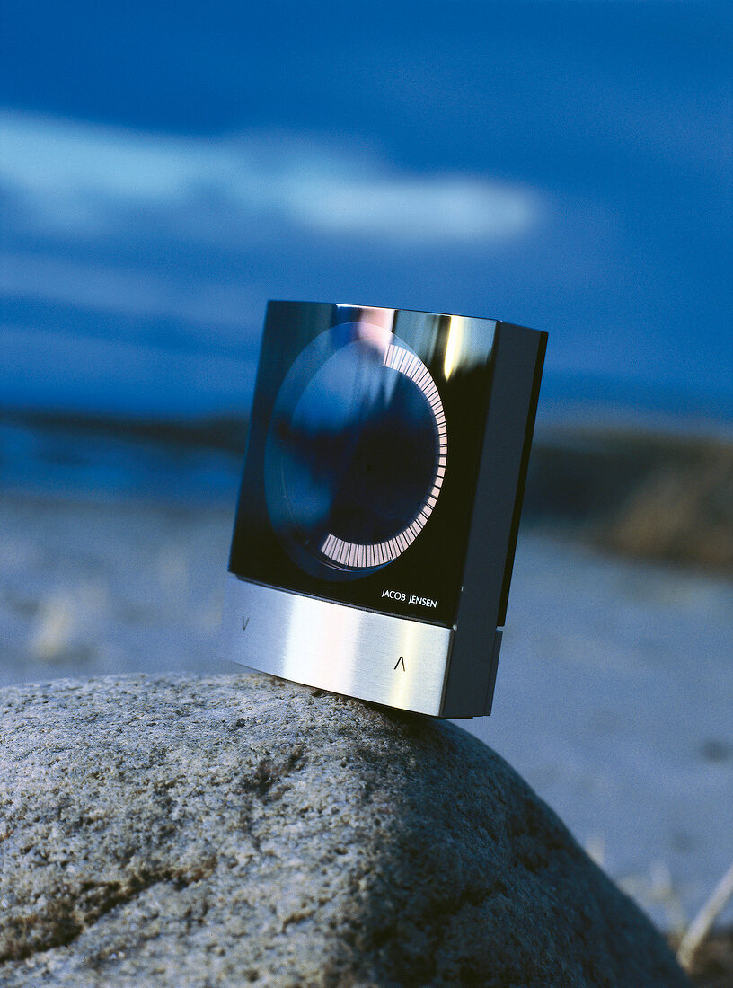 Close-up of timer on rock by Jacob Jensen