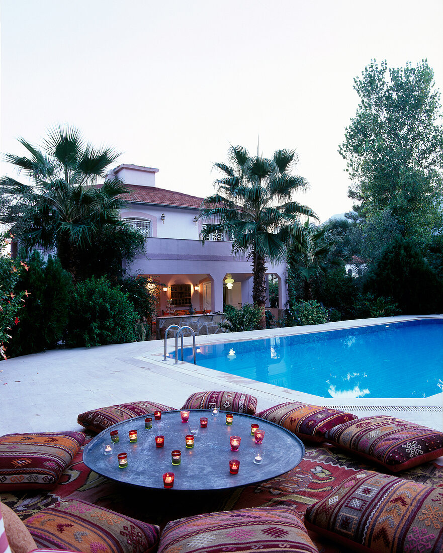 View of villa with swimming pool