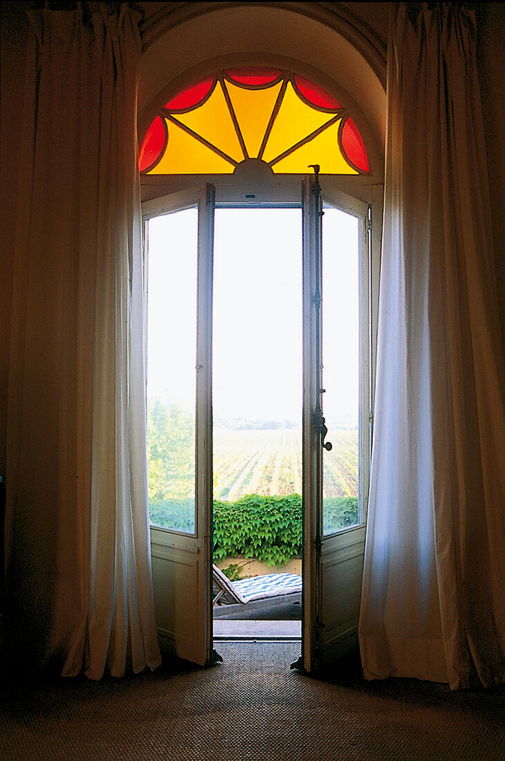Château Hermitage de Combas: Blick aus dem Fenster auf Rebfelder
