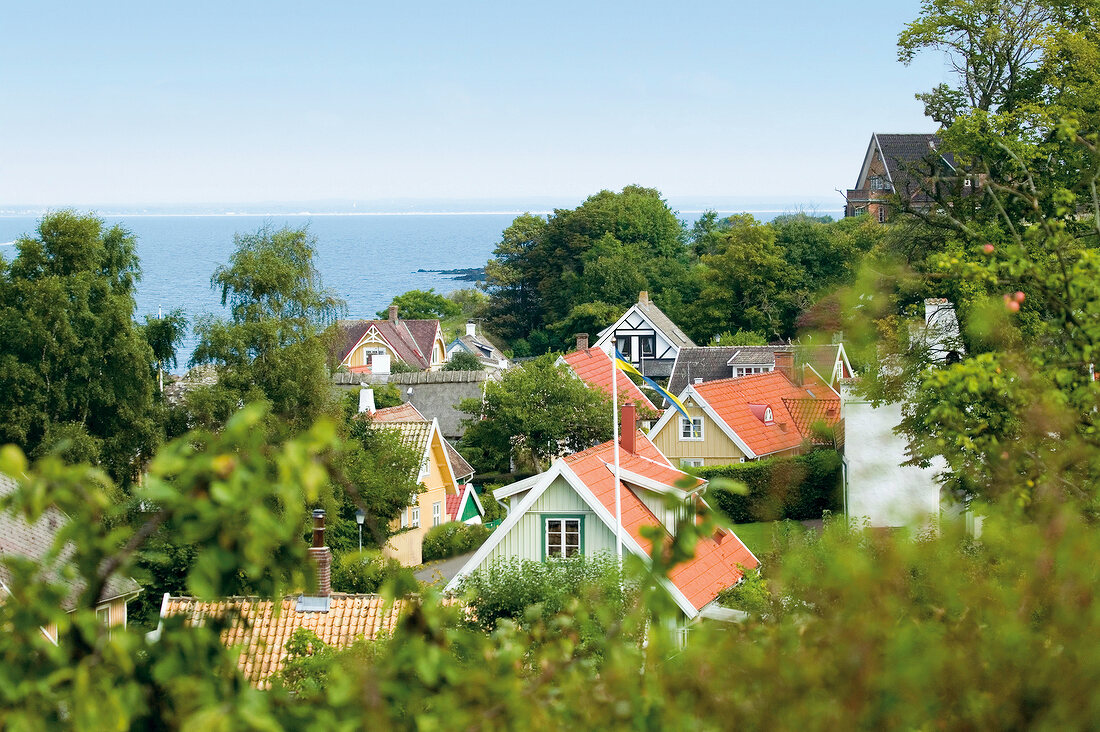 View of Arild town in Sweden
