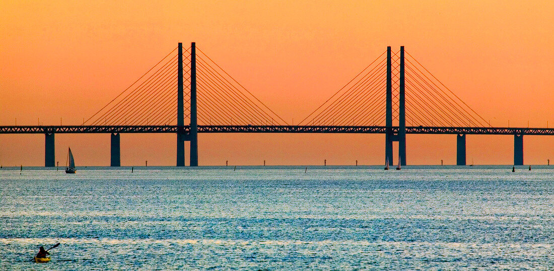 die Öresundbrücke verbindet Kopenhagen mit Südschweden