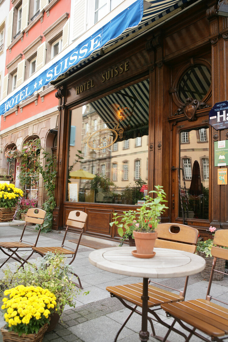 View of entrance of Hotel Suisse, Germany