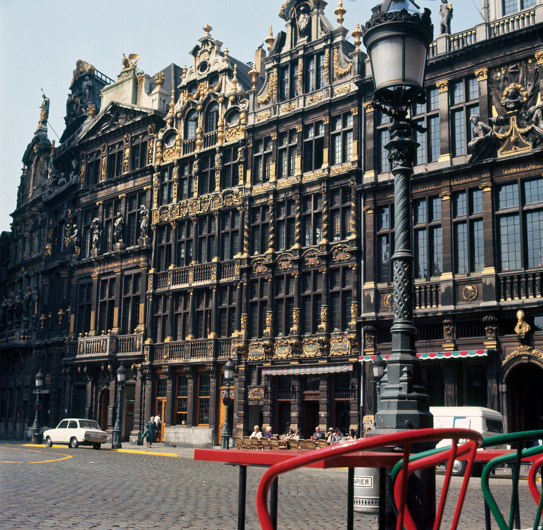 Facade of Grand Place in Brussels, Belgium