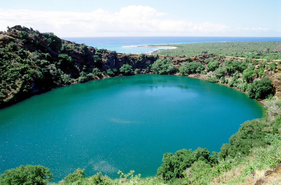 View of Lac Sale in Comoros