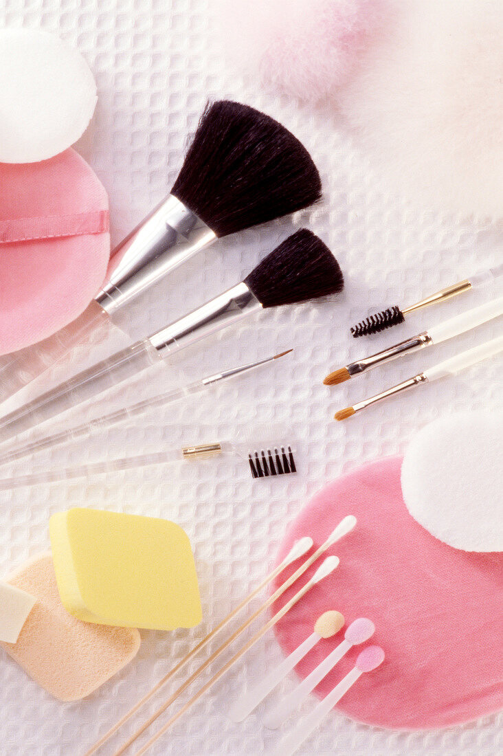 Assortment of make-up tools
