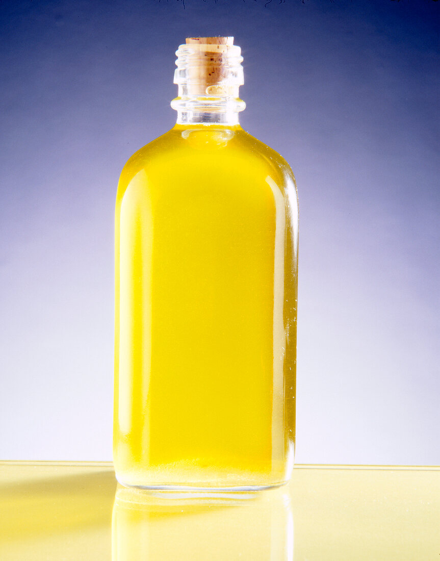 Close-up of bottle with sesame oil