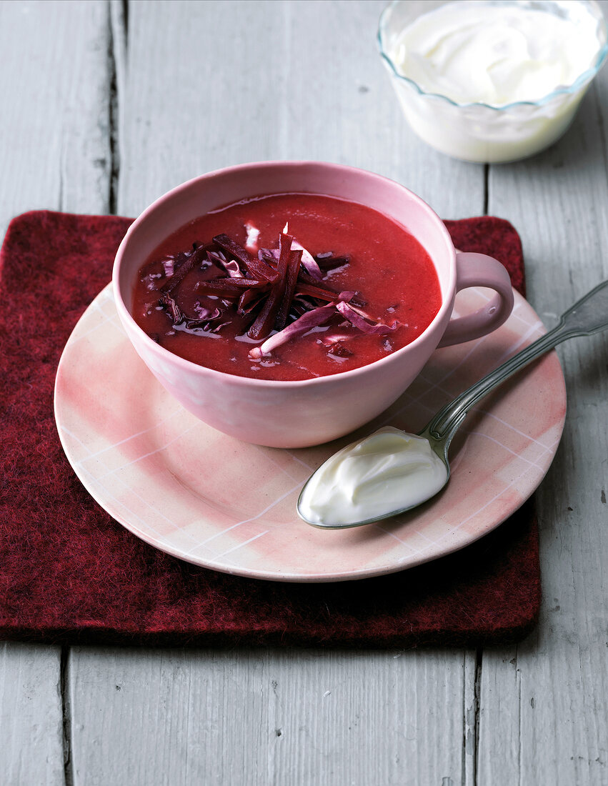 Rote-Bete-Suppe  mit Ingwer 