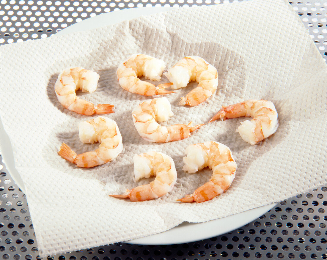 Shrimps on plate