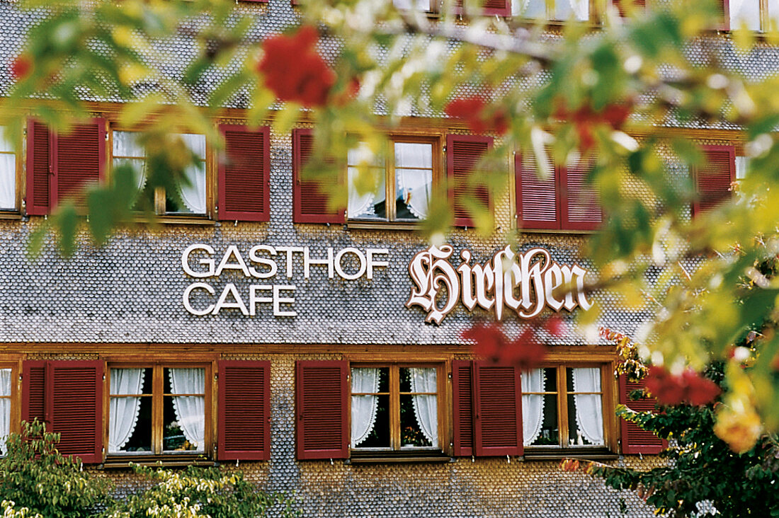 Blick auf das Romantikhotel "Hirschen" in Schwarzenberg