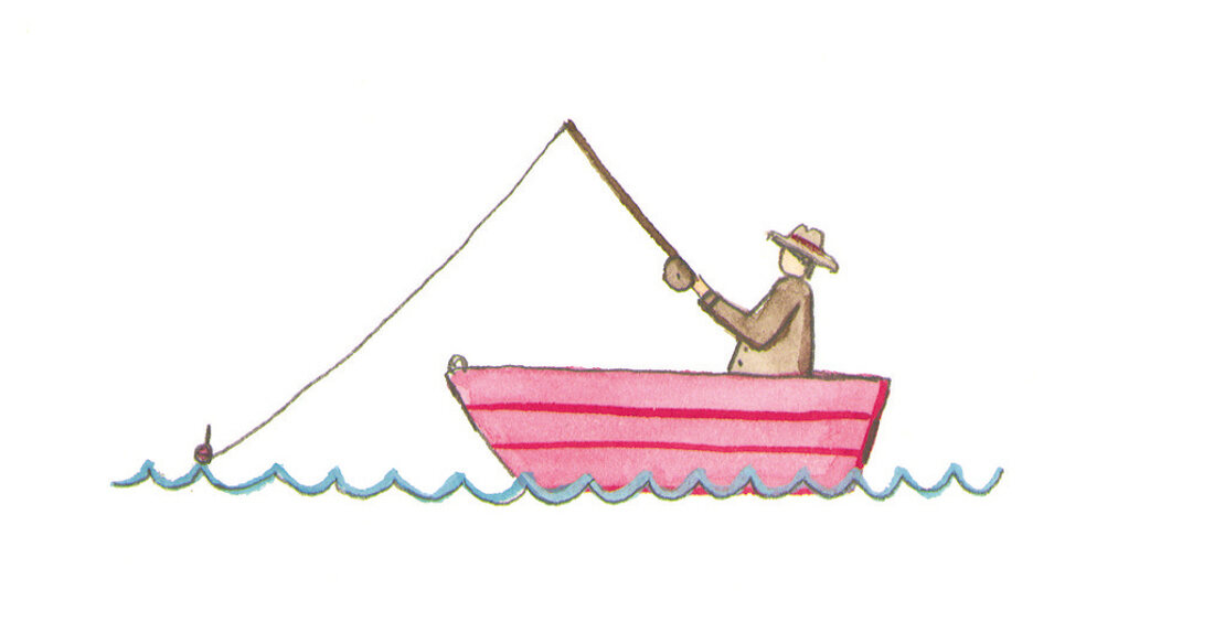 Angler in einem Boot X 