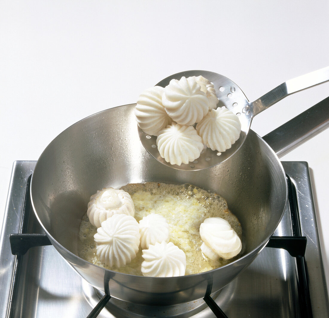 Mushrooms being with butter in pan, step 3