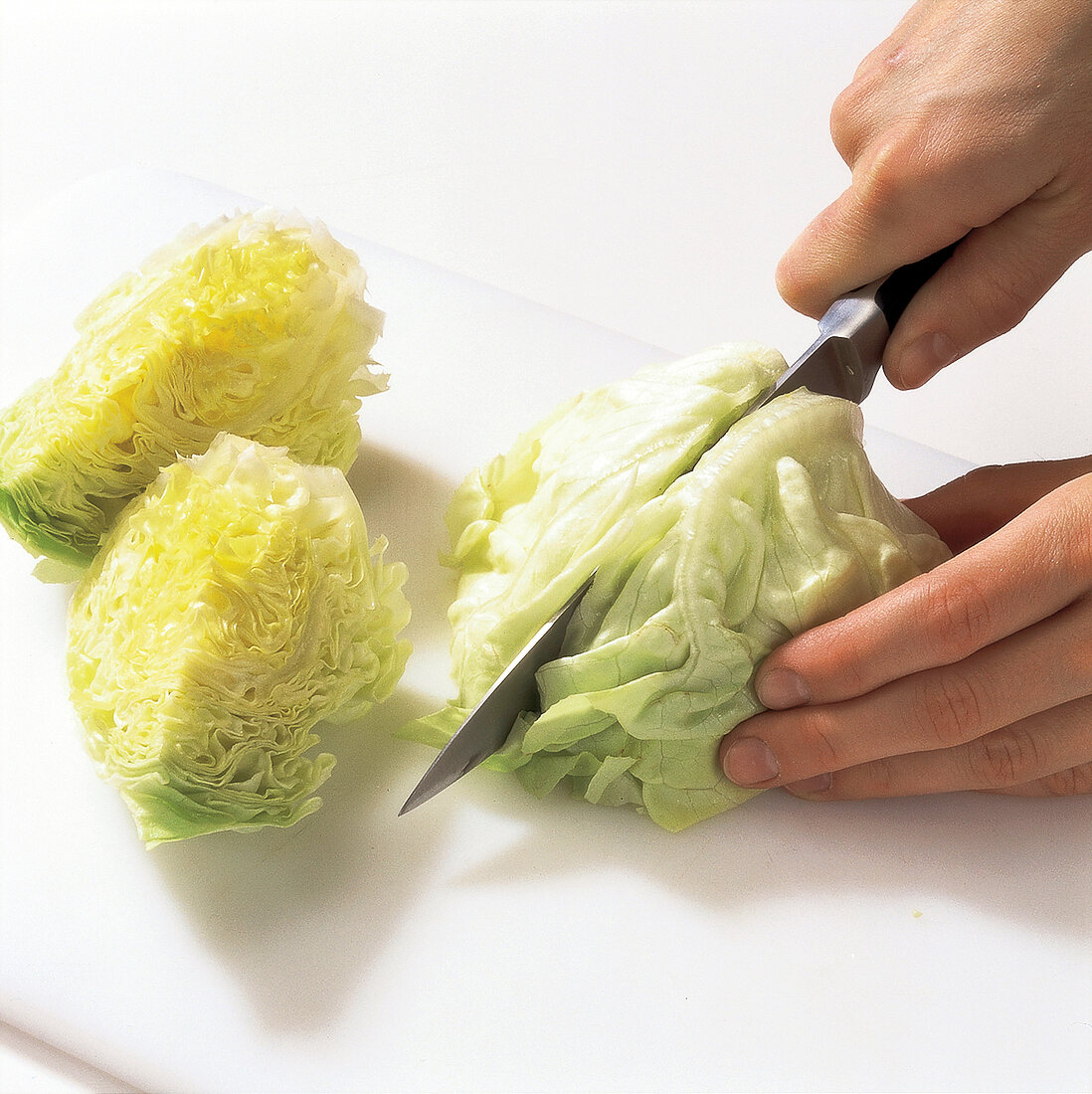 Gemüse aus aller Welt, Kopfsalat in Streifen schneiden, Step 3