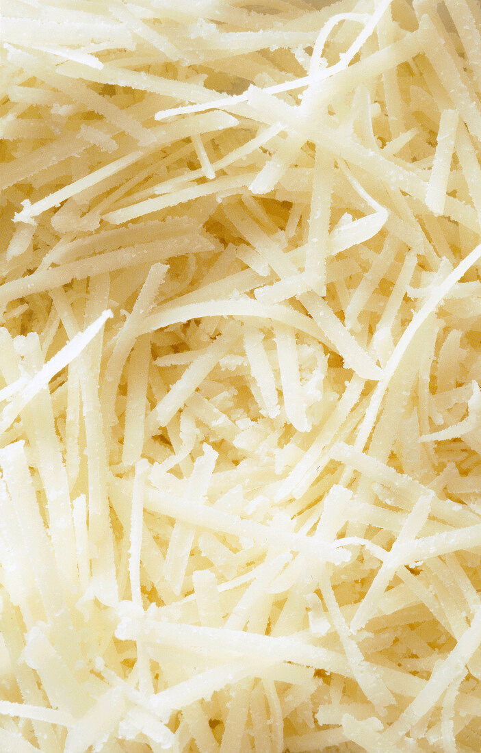 Close-up of grated parmesan cheese