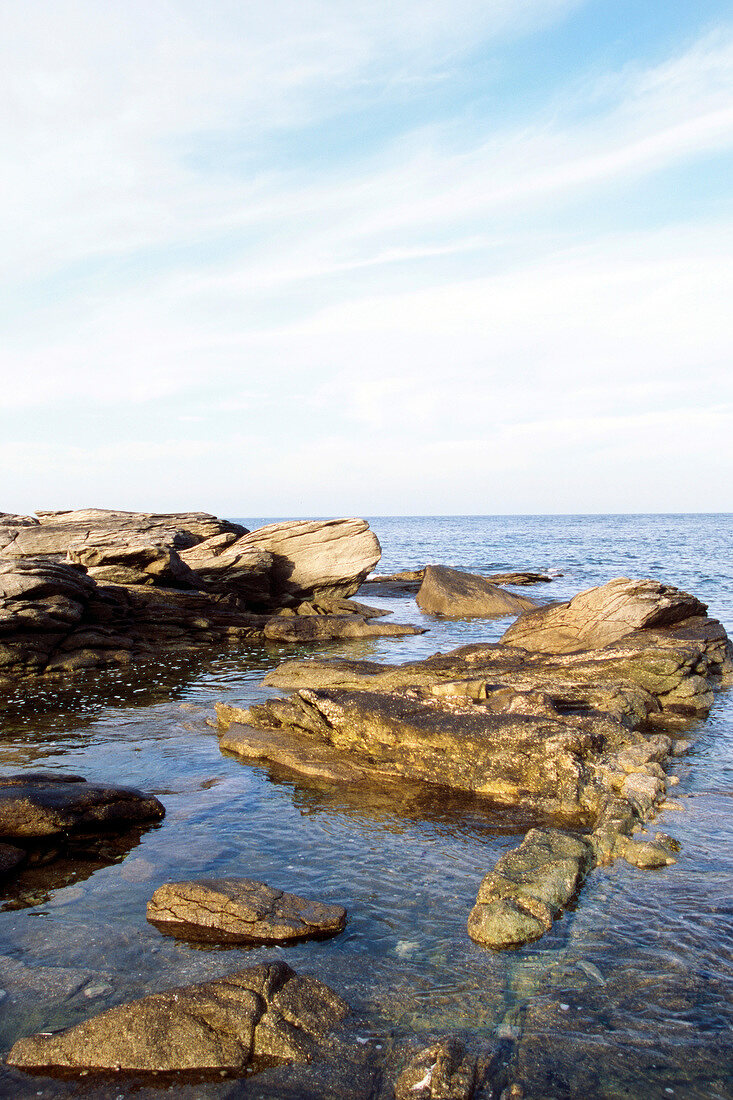 View of Quiberon coast in Brittany, France