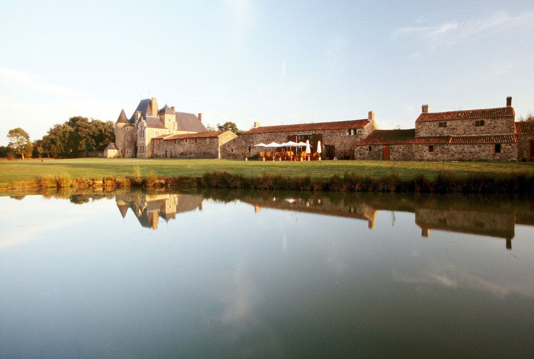 "View of restaurant ""Logis de la Chabotterie"" in Saint-Sulpice-le-Verdon, France"