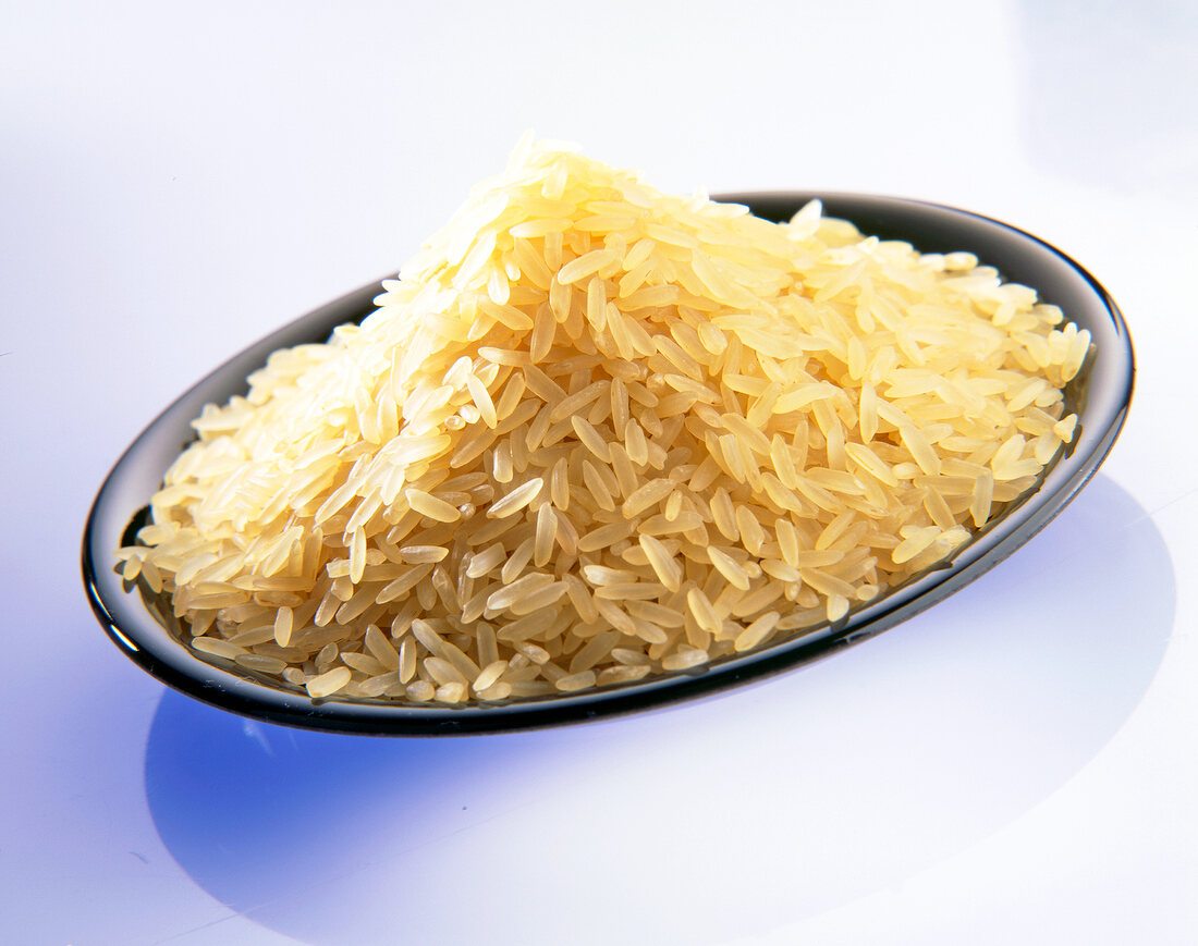 Bowl of raw rice