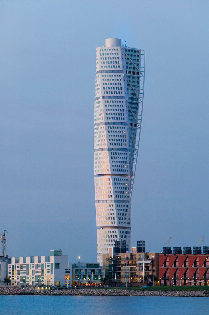 "Turning Torso", Wolkenkratzer in Malmö, Schweden.