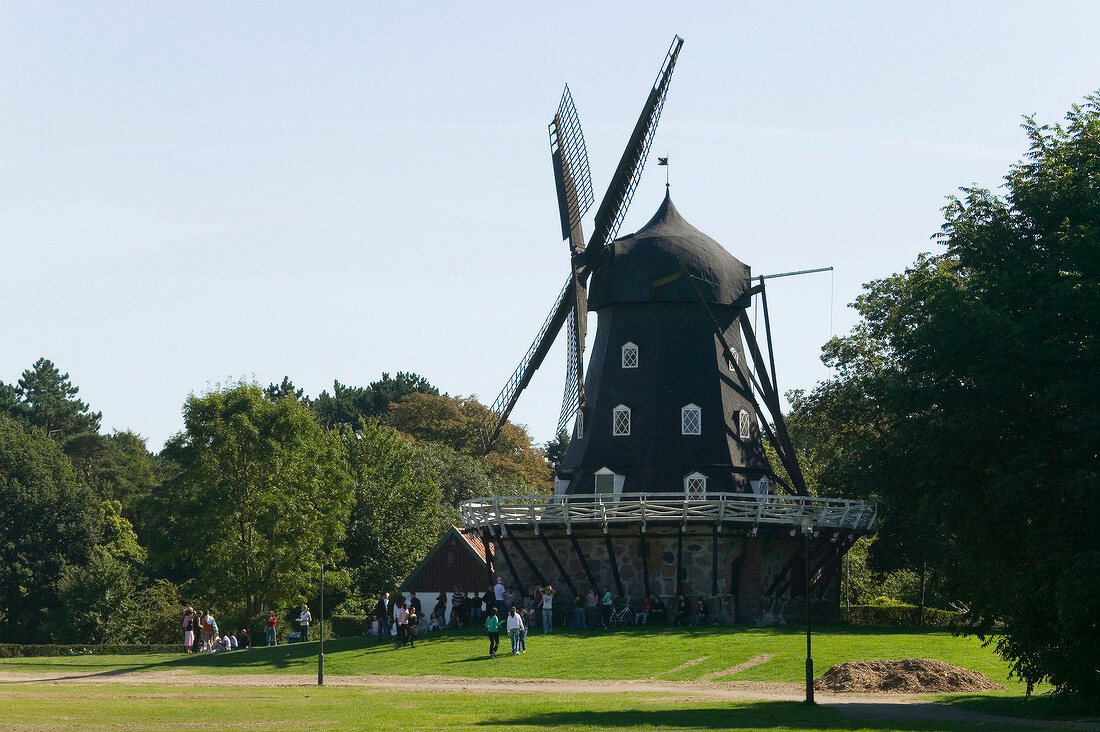 Windmill in King's Park at Malmo, Sweden
