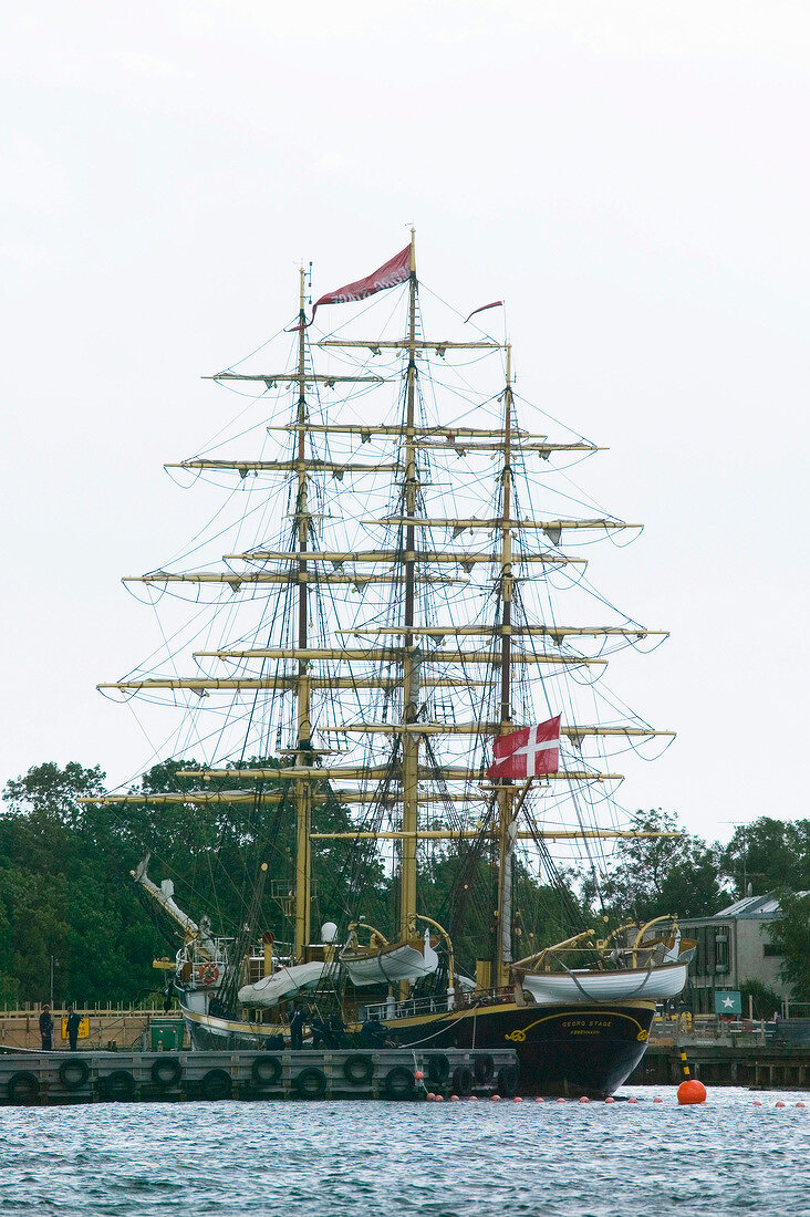 Segelschiff "George Stage" im Hafen von Kopenhagen.