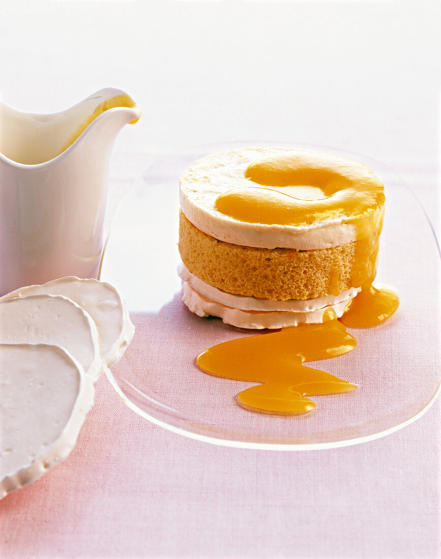 TBN, Desserts, Geeiste Schneemustörtchen, Mango-Ingwer-Sauce