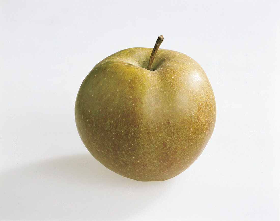 Yellow apple on white background