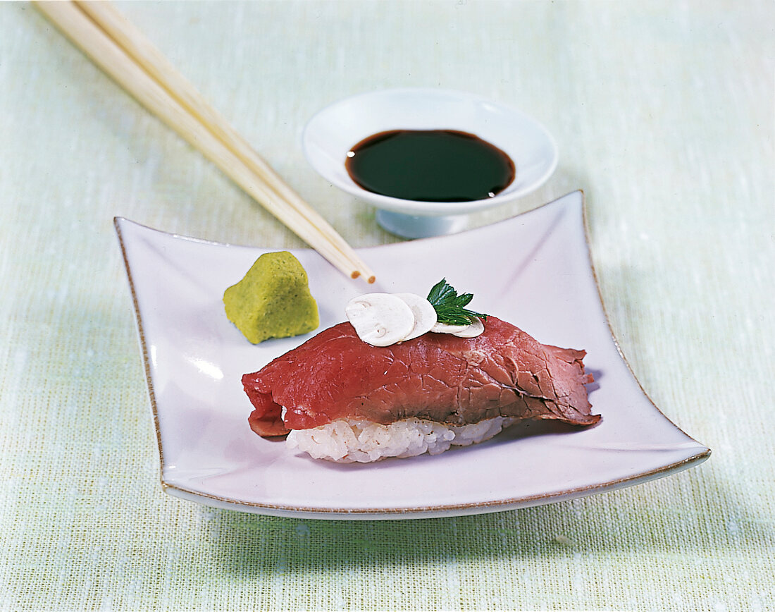 Sushi - Nigiri mit Roastbeef