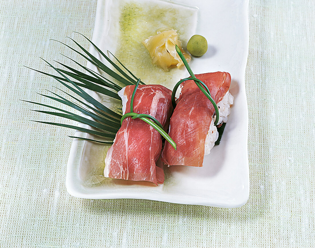 Sushi - Nigiri mit Parmaschinken