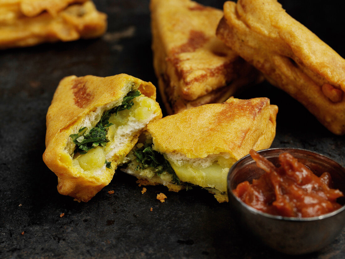 Indisch kochen, Brot-Pakoras