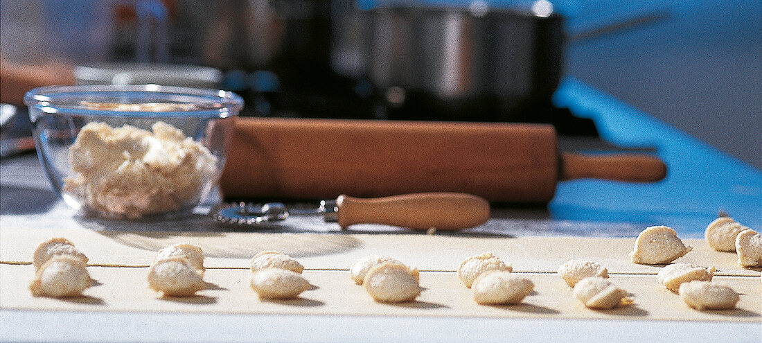 Ravioli und Lasagne, Step 1: Füllung auf Ravioliteig