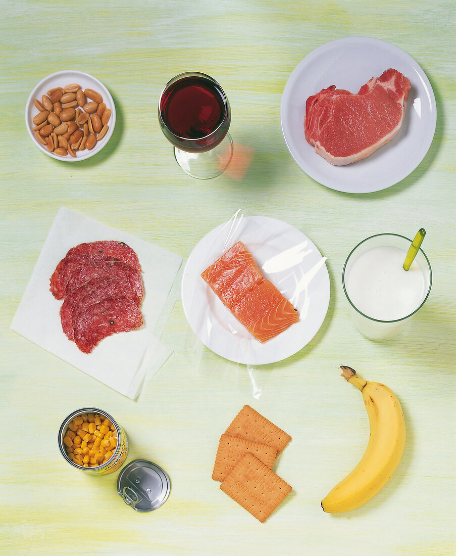 Kalorien-Sparbuch, Erd- nüsse, Wein, Fleisch, Wurst, Fisch