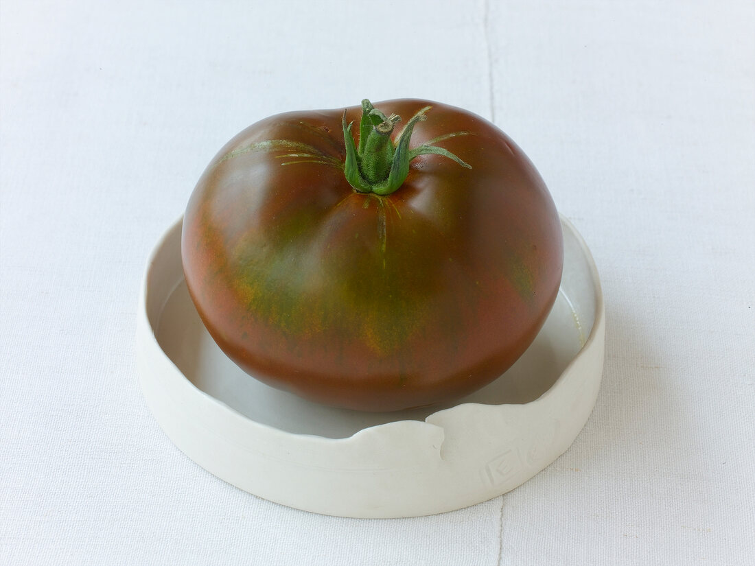 Close-up of black rim tomato