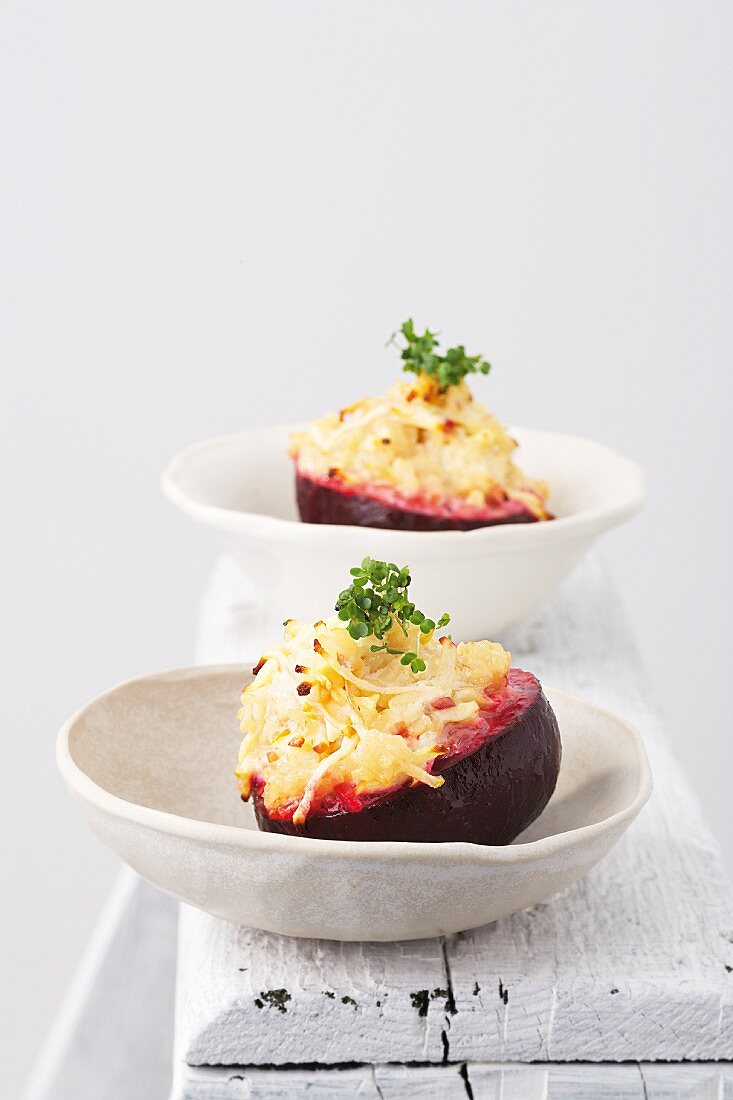 Beetroot with a ricotta filling