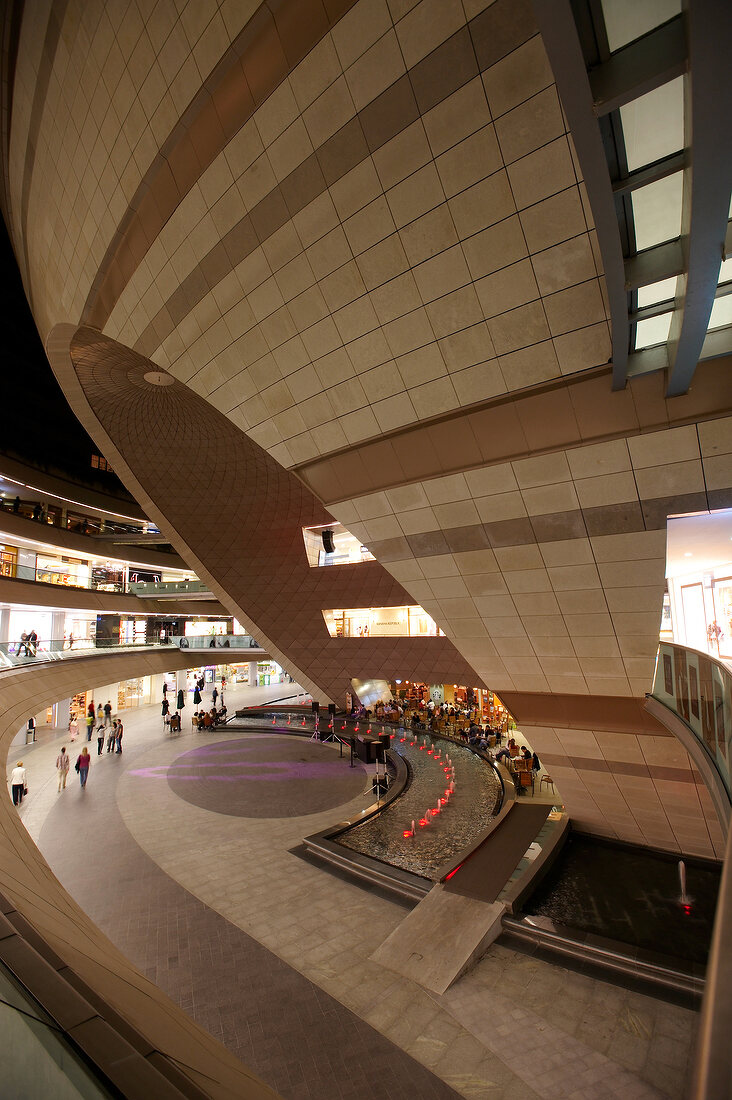 People in Kanyon Shopping Mall, Istanbul, Turkey