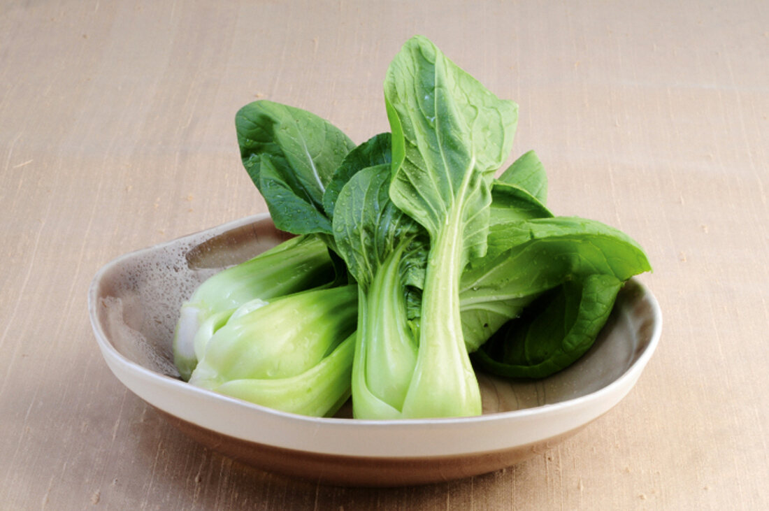 Fresh Chinese cabbage on plate