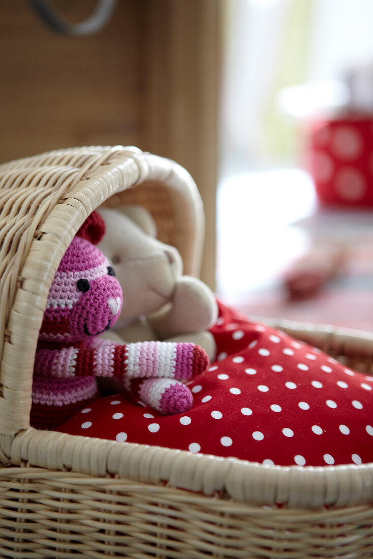 Teddies in doll carriage