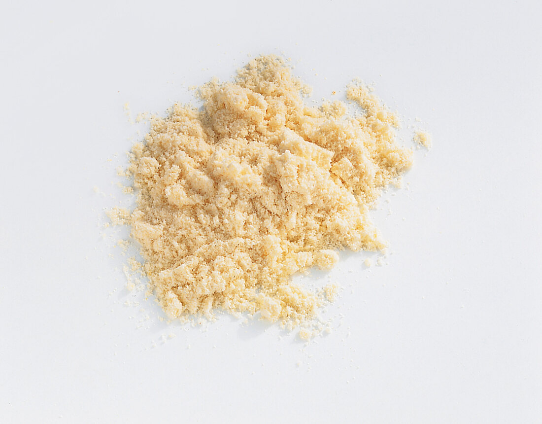 Corn flour on white background