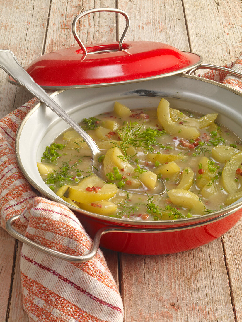 Palatine cucumber vegetables with dill in casserole