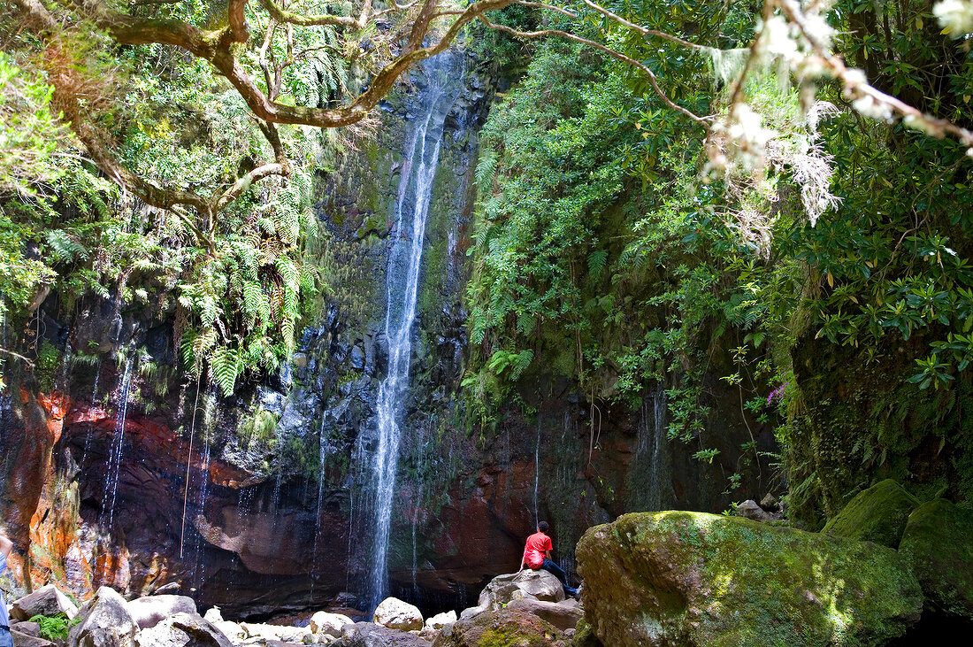 Madeira: Tal der 25 Quellen auf der Levada-Tour, Wasserfall