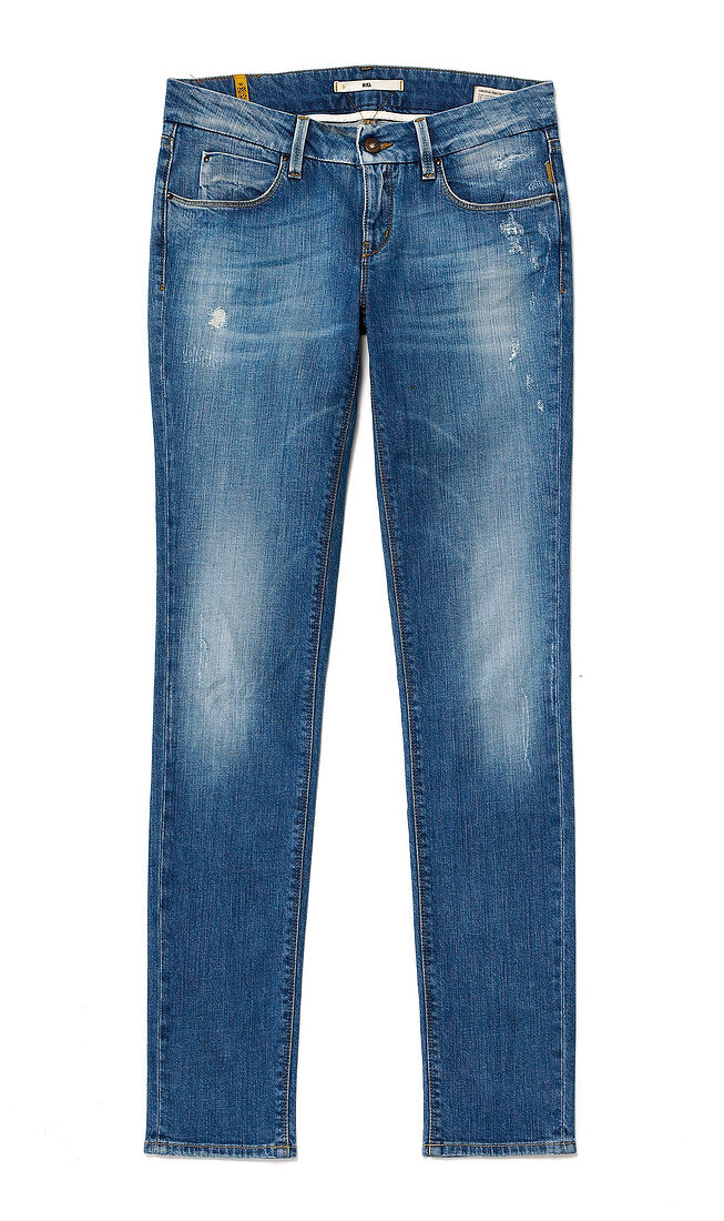 Freisteller: 5-Pocket-Jeans, blau 