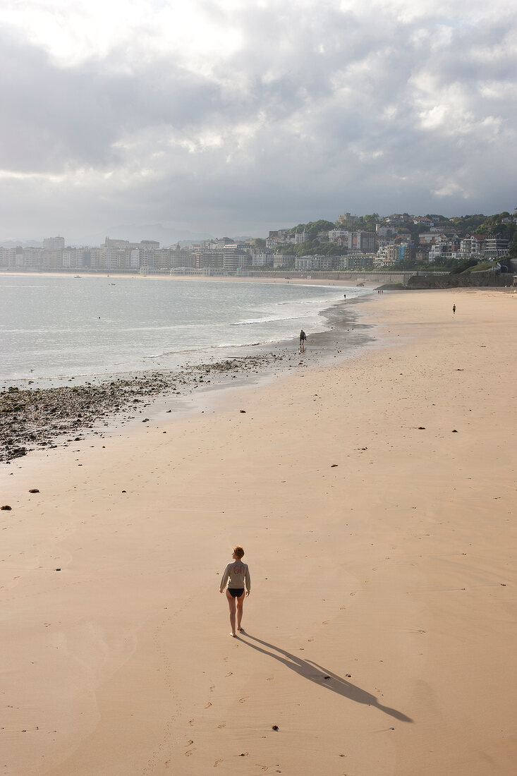 View of La Concha Bay, San Sebastian, Basque Country, Spain